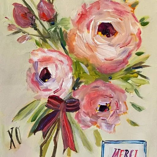 Merci Floral Card