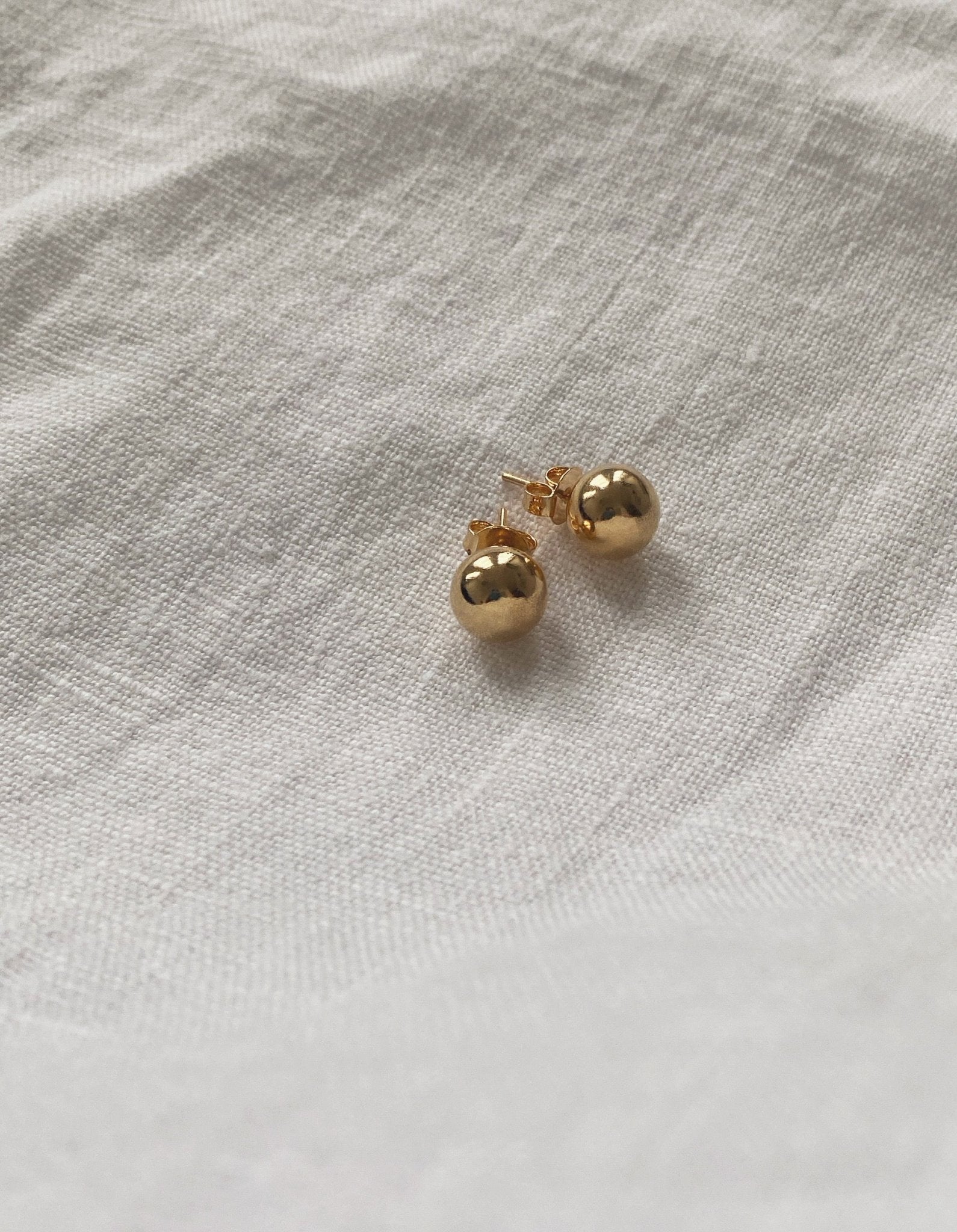 Metal Ball Studs, Gold Plated