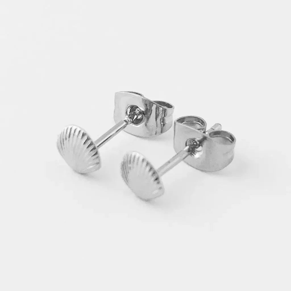 Mini Shell Studs, Gold Plated