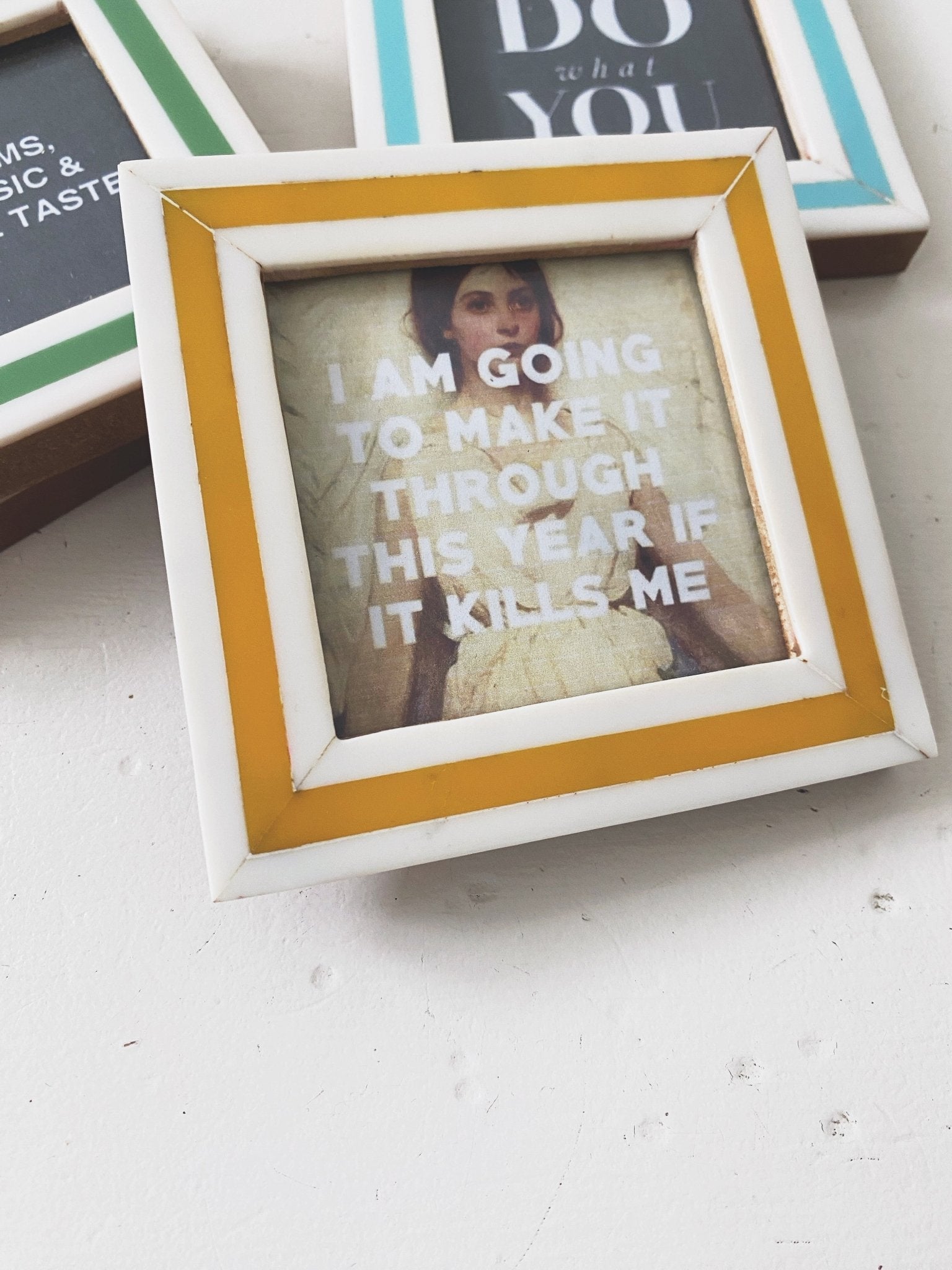 Mini Stripe Resin Frame Magnet