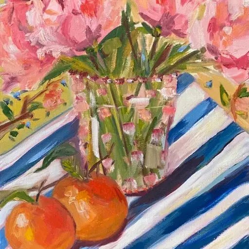 Oranges & Peonies Card