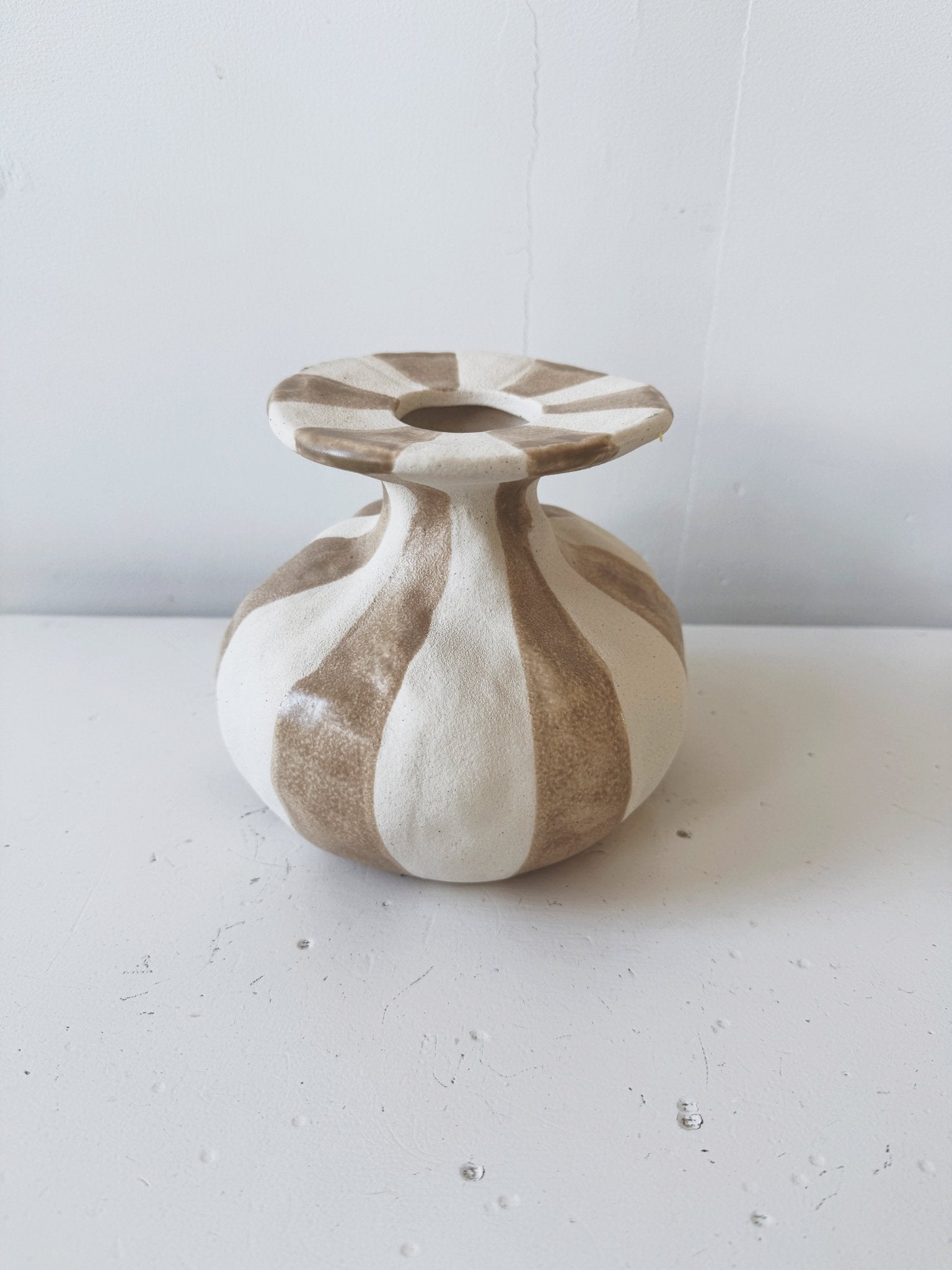 Organic Shaped Striped Vase