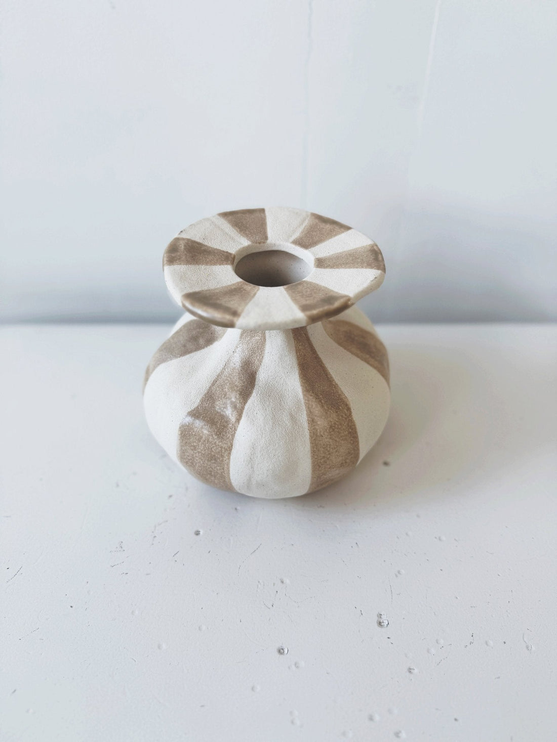 Organic Shaped Striped Vase