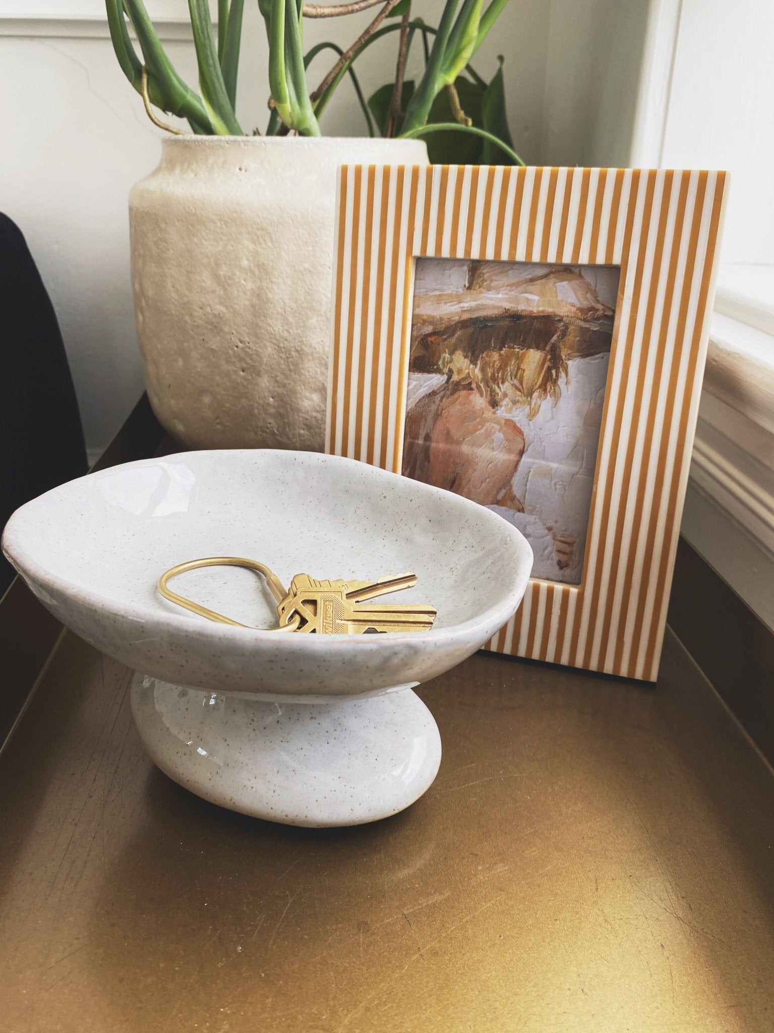 Organic Stoneware Footed Dish