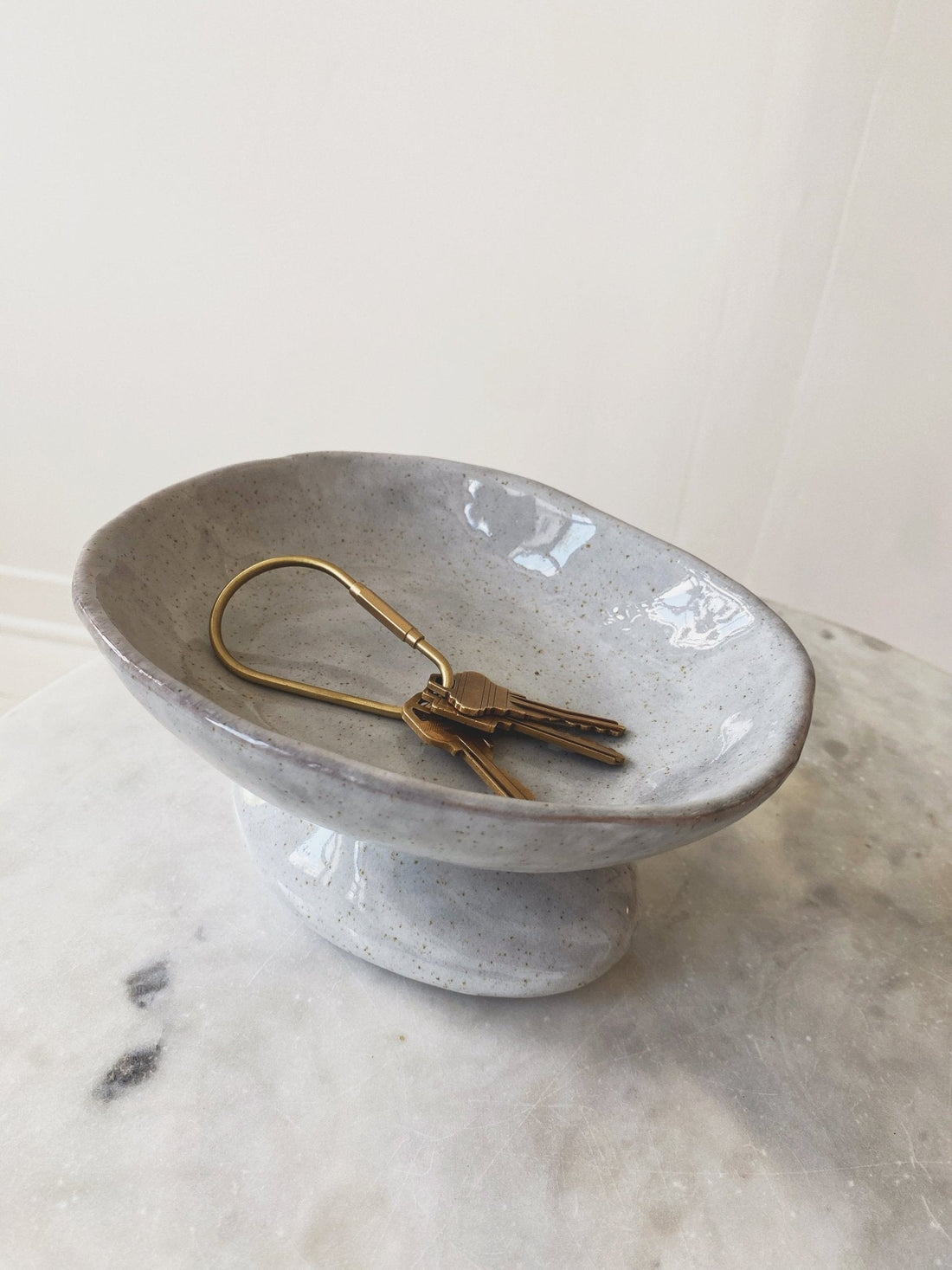 Organic Stoneware Footed Dish
