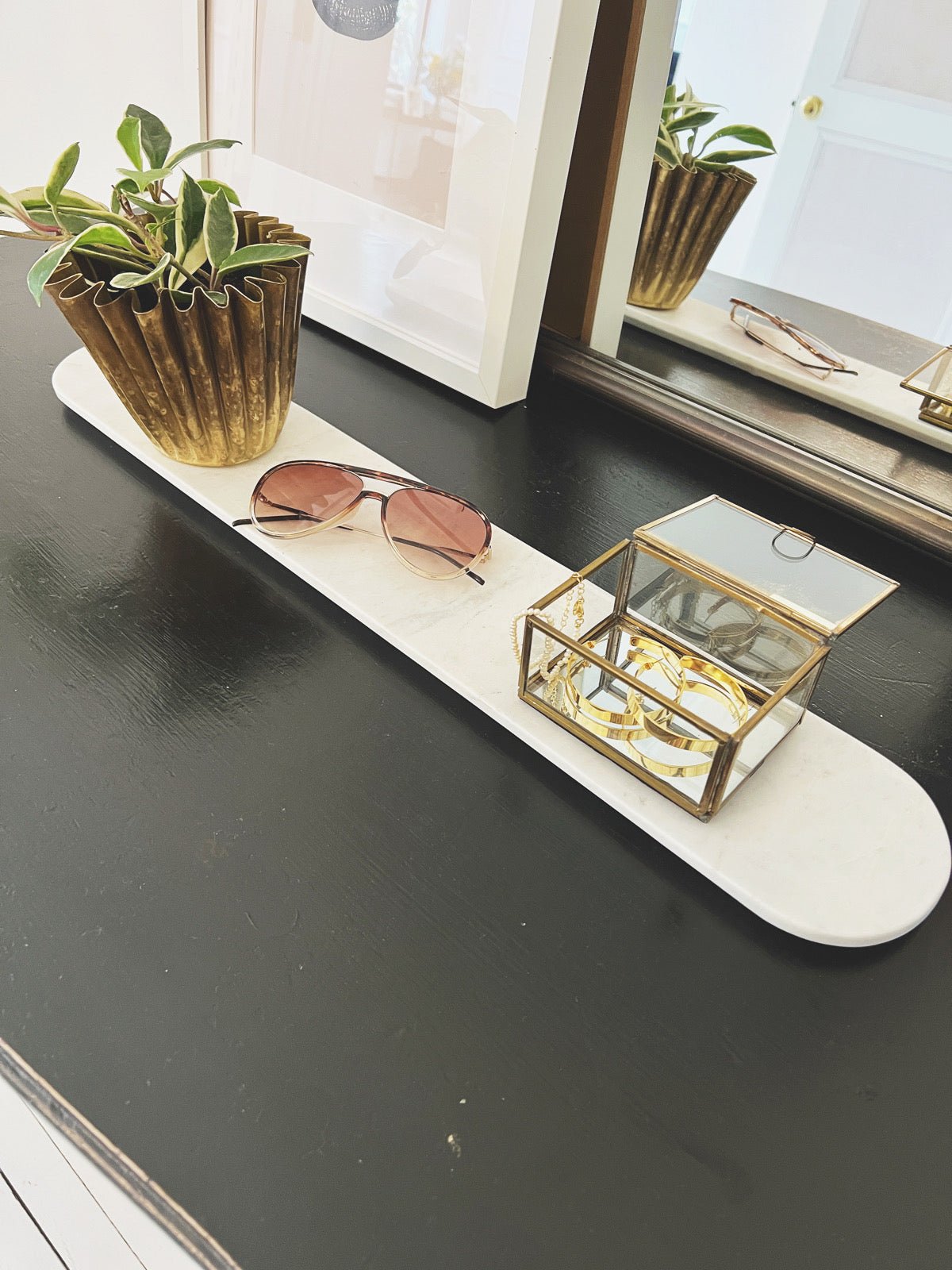 Oval Marble Serving Board