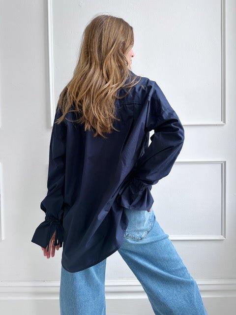 Oversized Shirt W/ Bow Detail - FINAL SALE