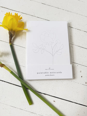 Paintable Notecard Set