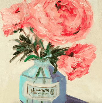 Peony in Inkwell Card