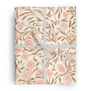 Pink Floral Gift Wrap