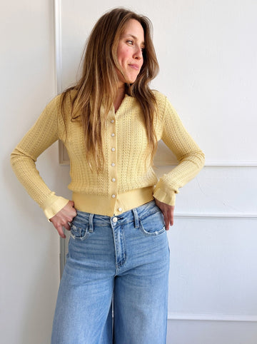 Pointelle Cardigan