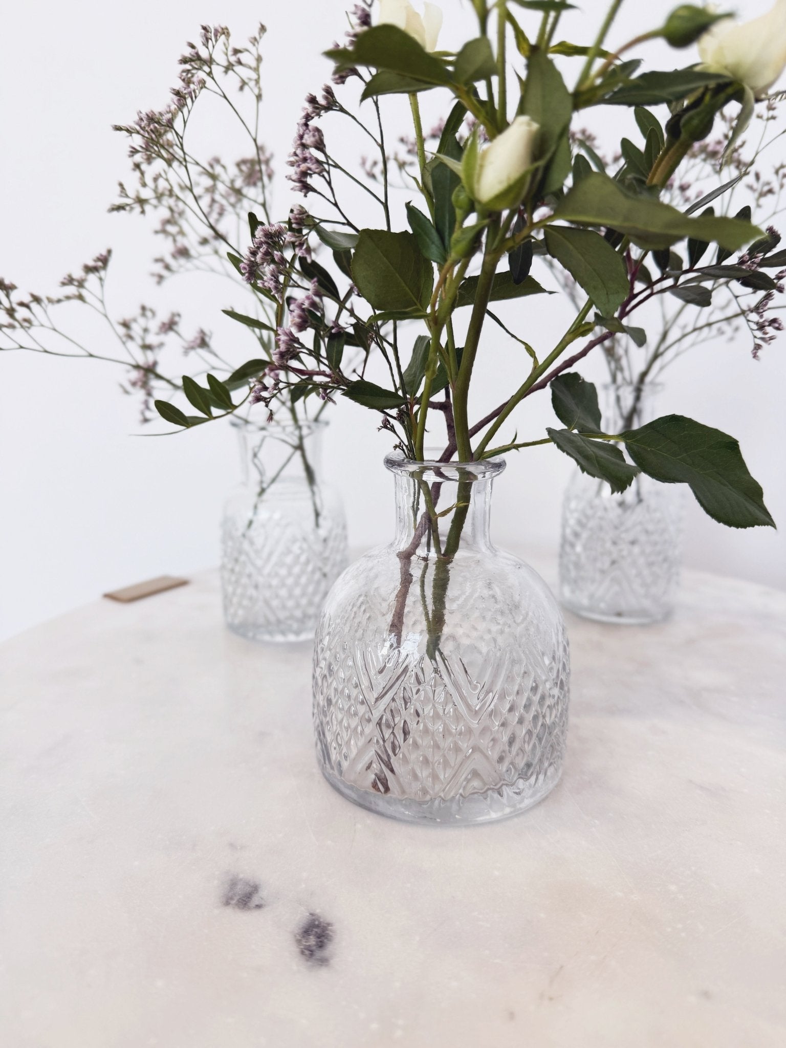 Pressed Glass Bud Vase