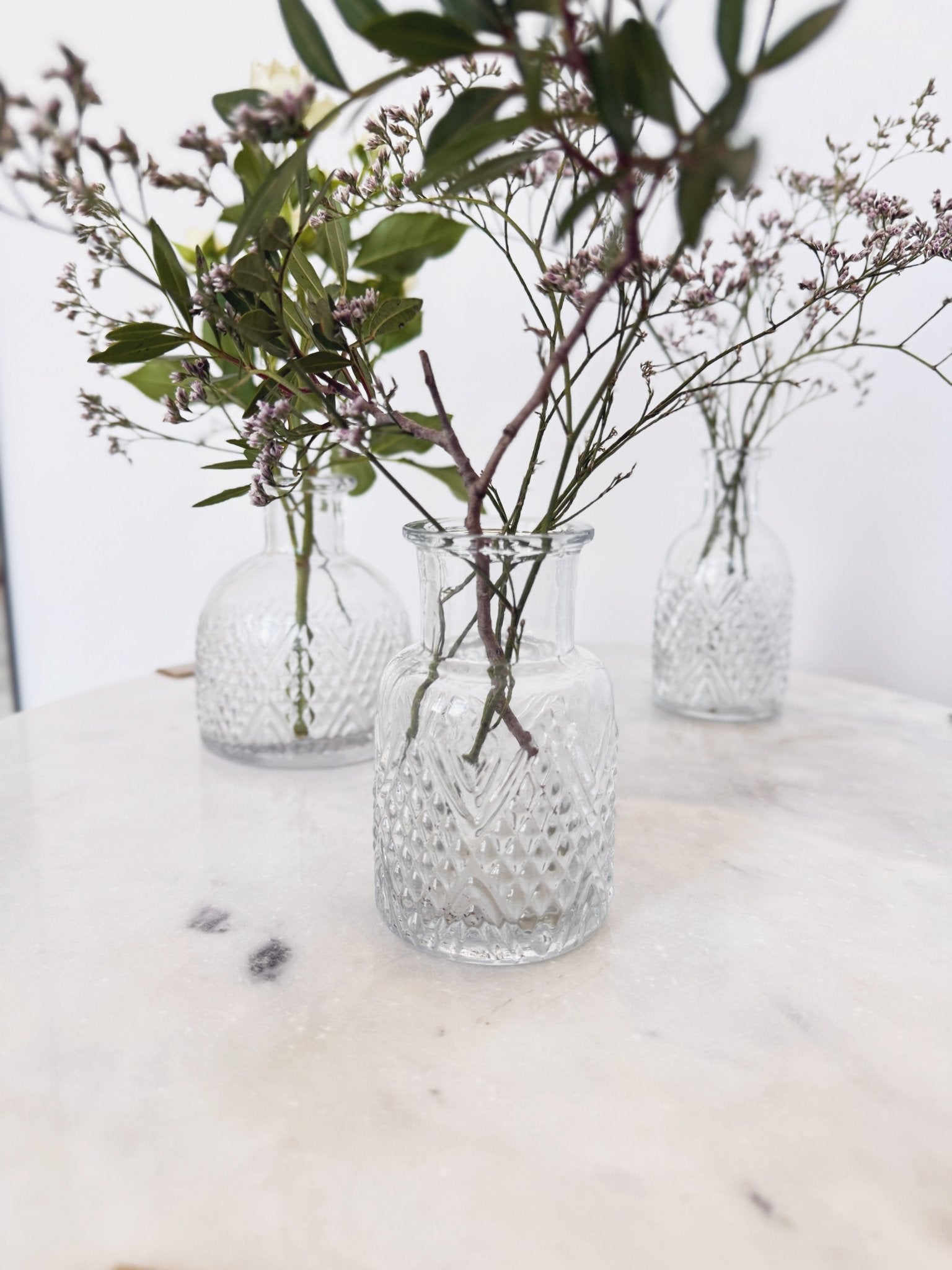 Pressed Glass Bud Vase
