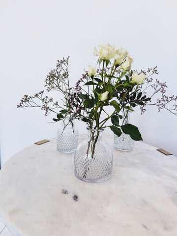 Pressed Glass Bud Vase