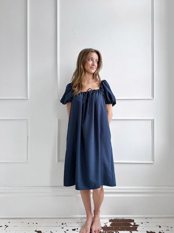 Puff Sleeve Shift Dress