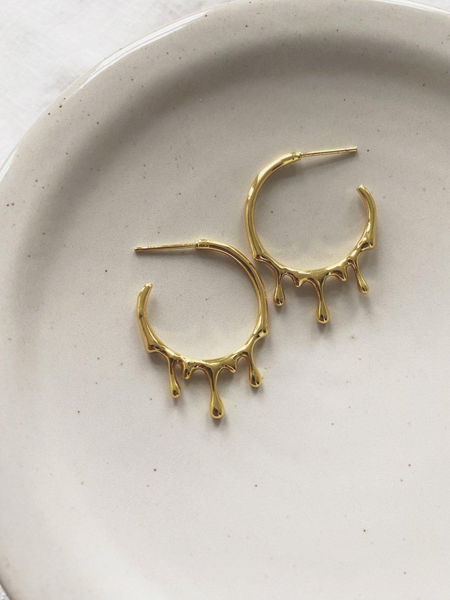 Rain Hoops, Gold Plated