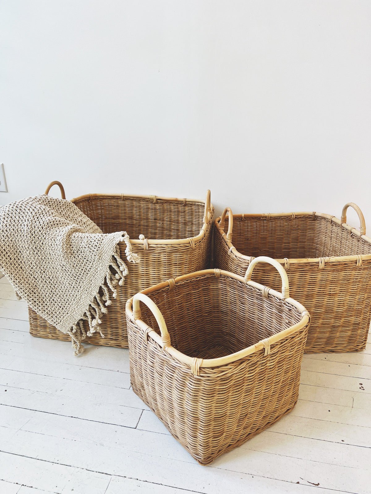 Rattan Baskets w/ Handles