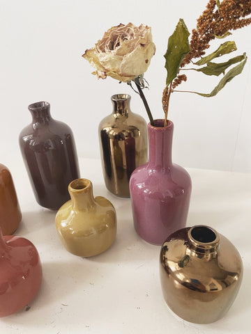Reactive Glaze Bud Vases
