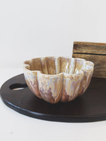 Reactive Glaze Flower Bowl
