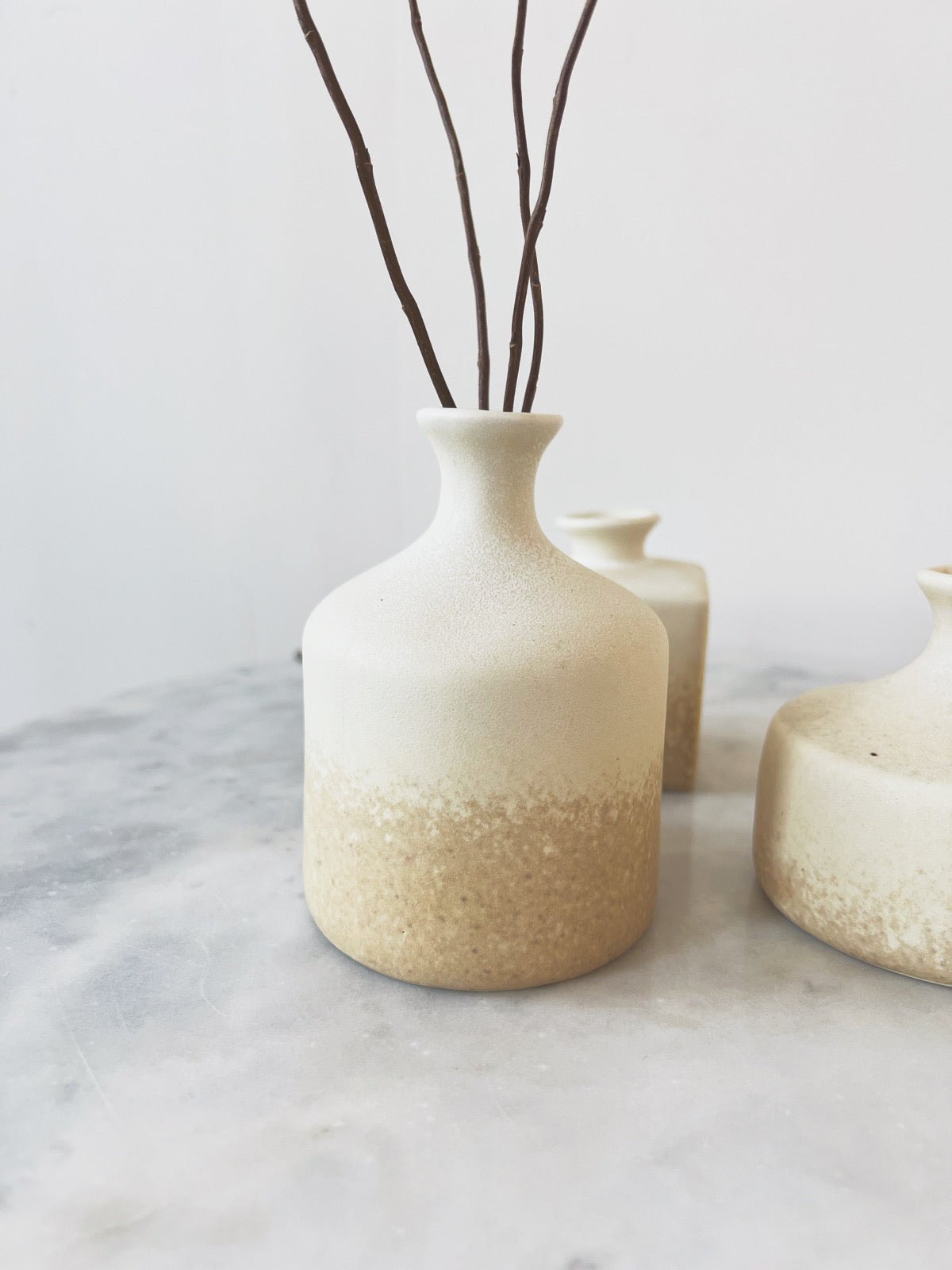 Reactive Glaze Stoneware Bud Vase