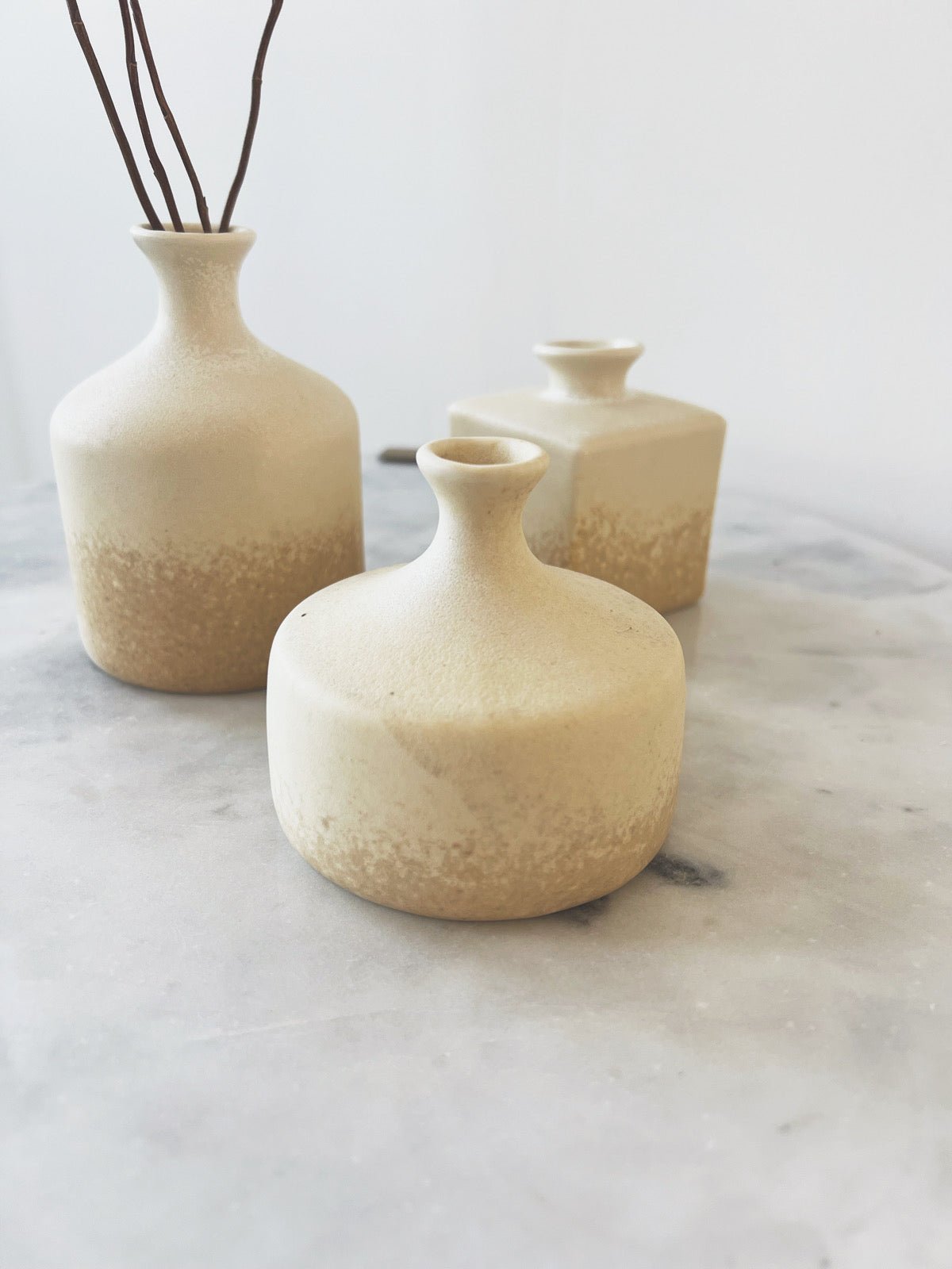 Reactive Glaze Stoneware Bud Vase