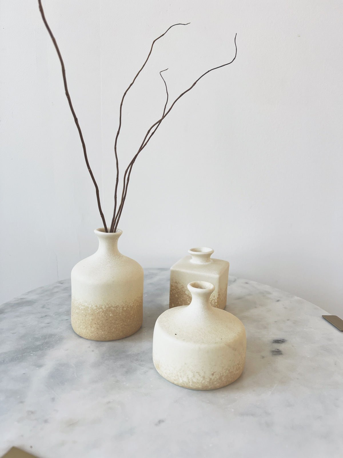 Reactive Glaze Stoneware Bud Vase