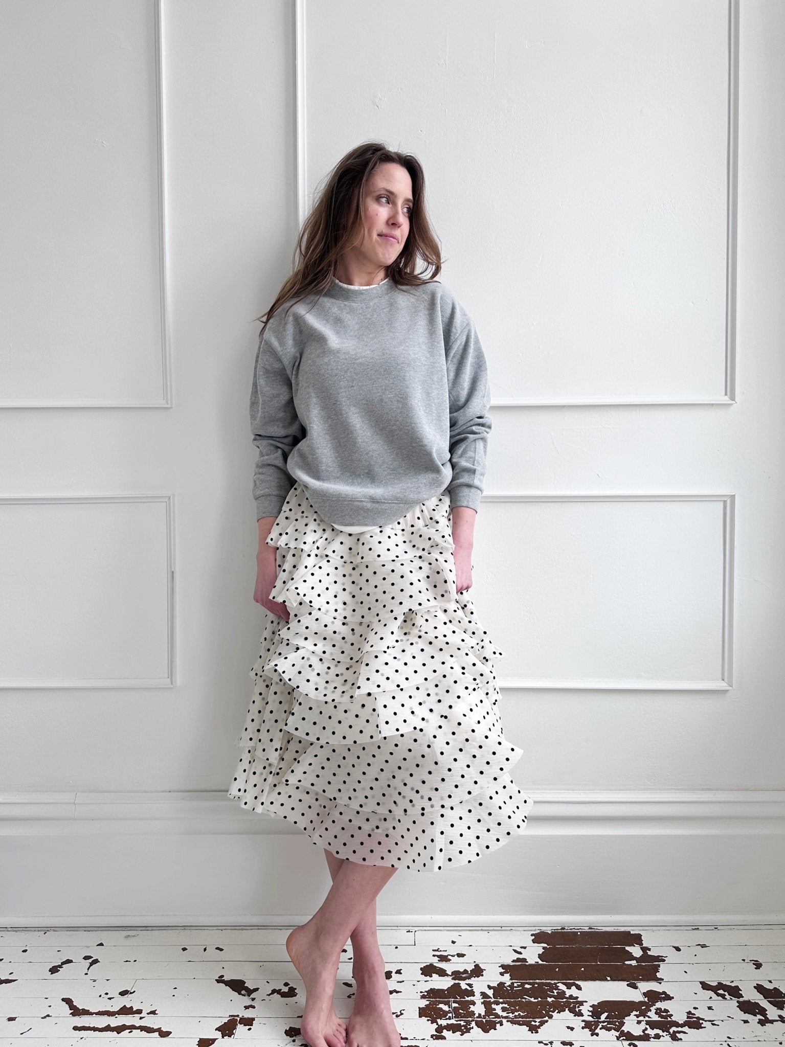 Ruffled Polka Dot Skirt