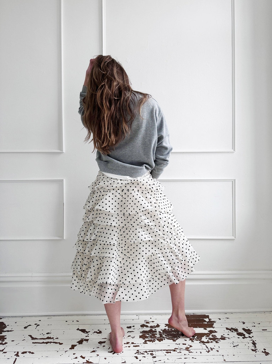 Ruffled Polka Dot Skirt