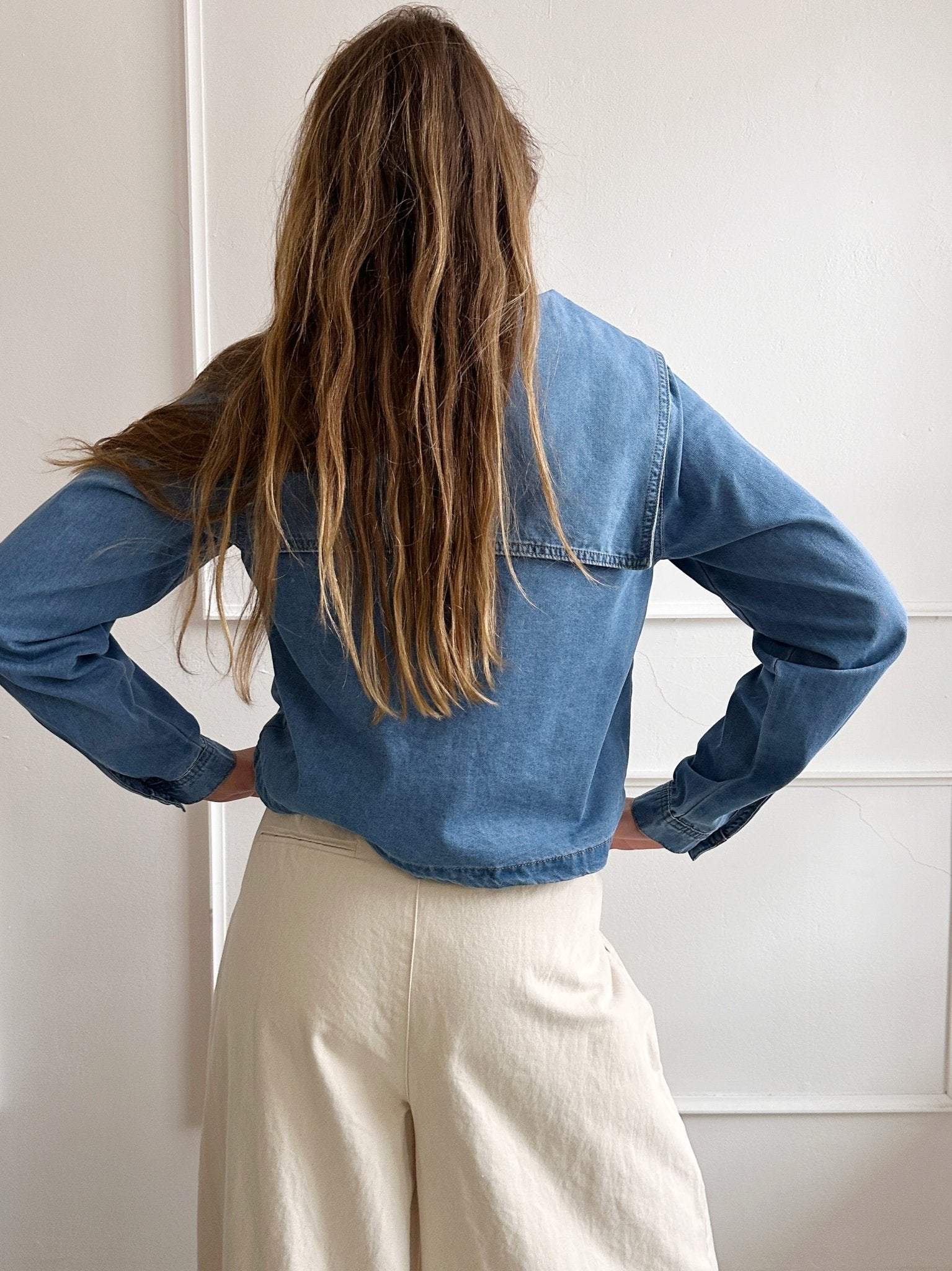 Sailor Collar Denim Shirt