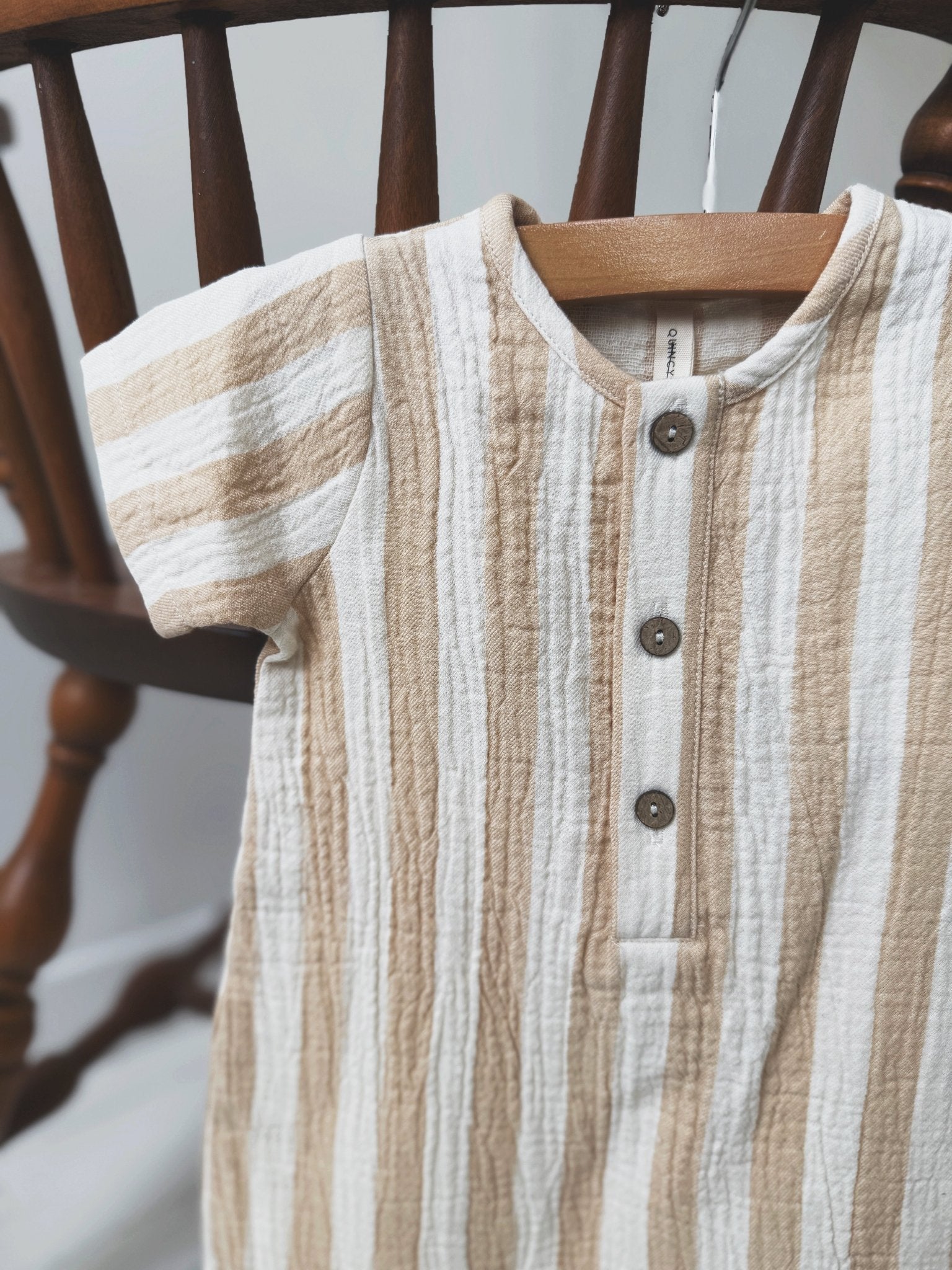 Short Sleeve Woven Romper