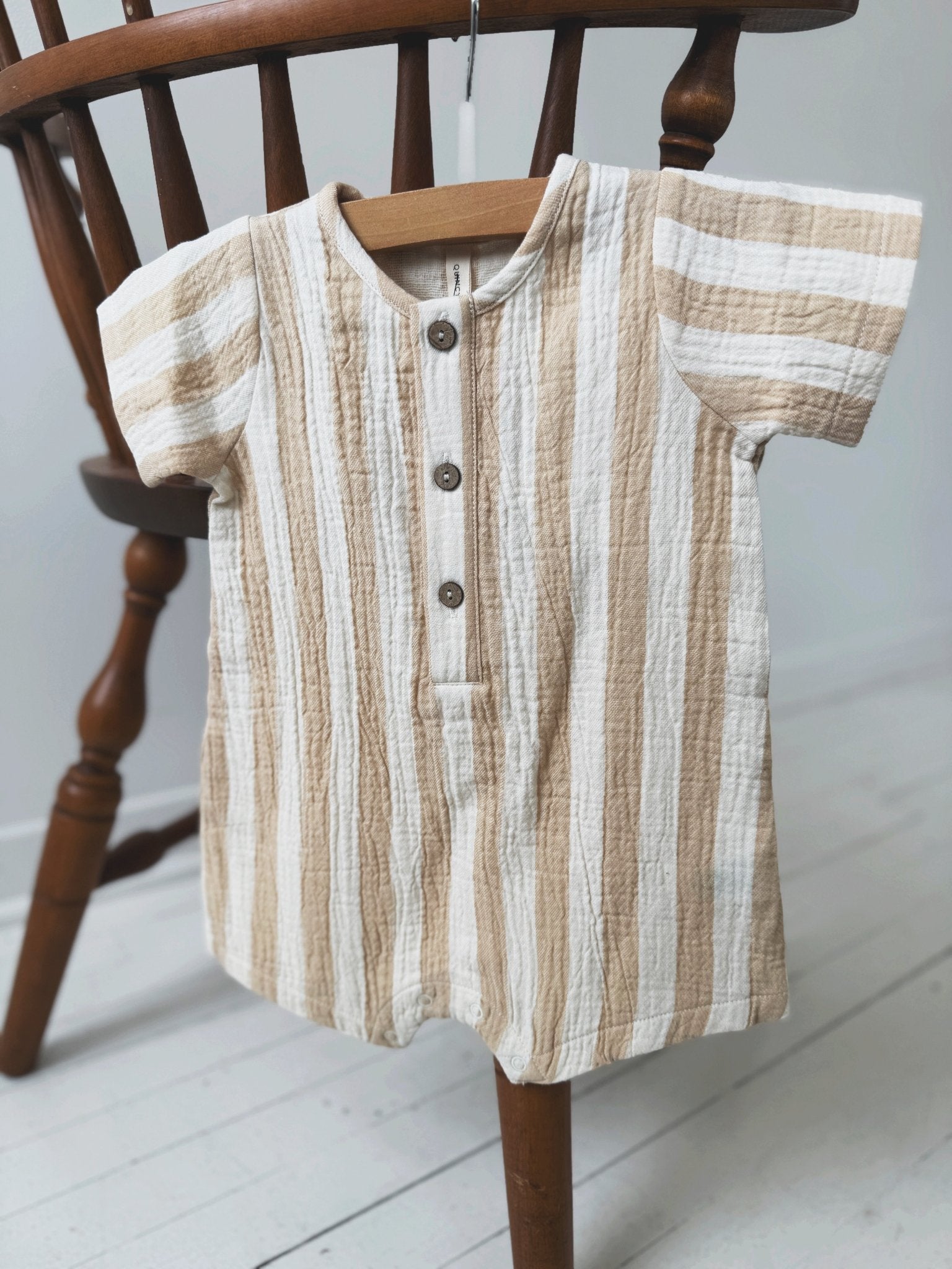 Short Sleeve Woven Romper