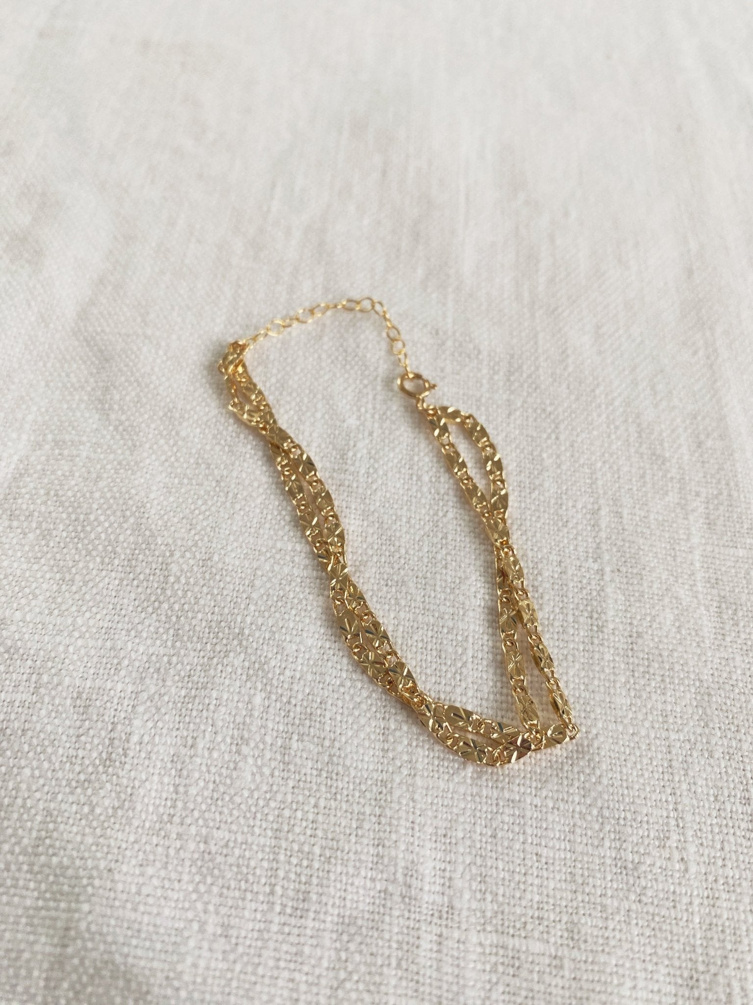 Sonny Double Strand Bracelet, Gold Plated
