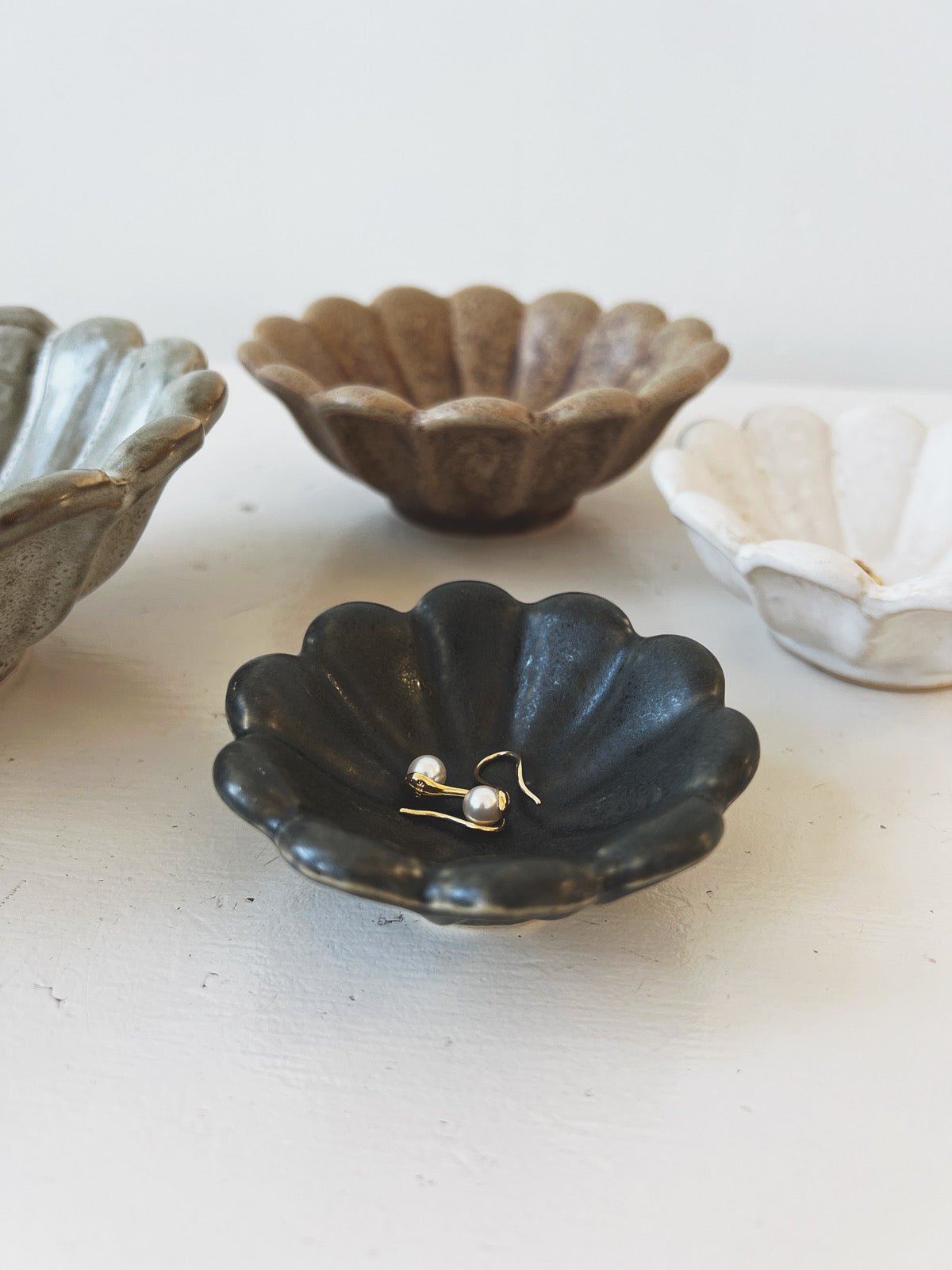 Stoneware Flower Bowl
