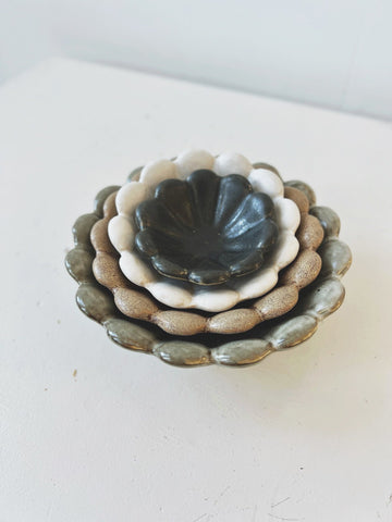 Stoneware Flower Bowl