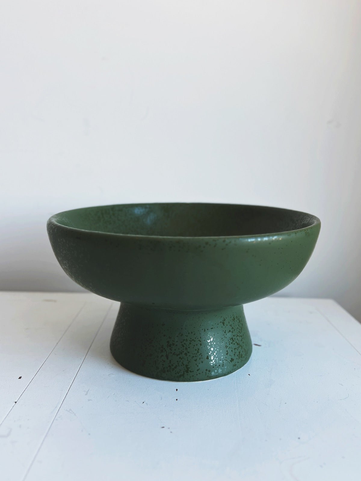Stoneware Pedestal Bowl
