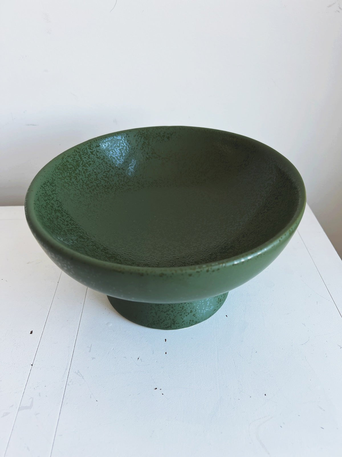 Stoneware Pedestal Bowl