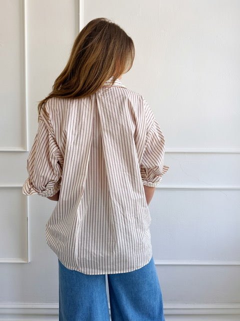 Striped Over Size Button Down - FINAL SALE