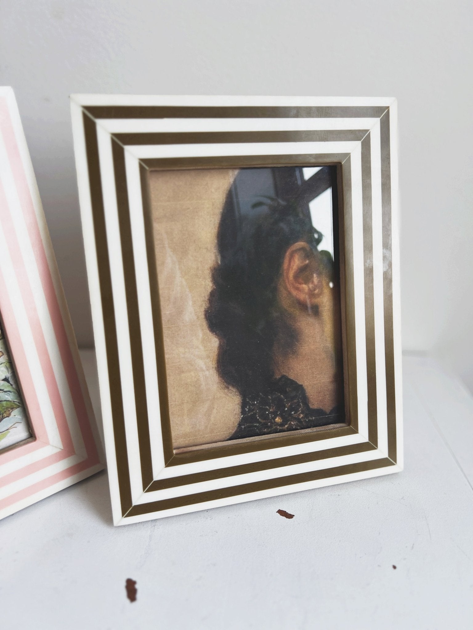 Striped Resin Photo Frame
