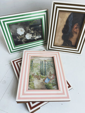 Striped Resin Photo Frame