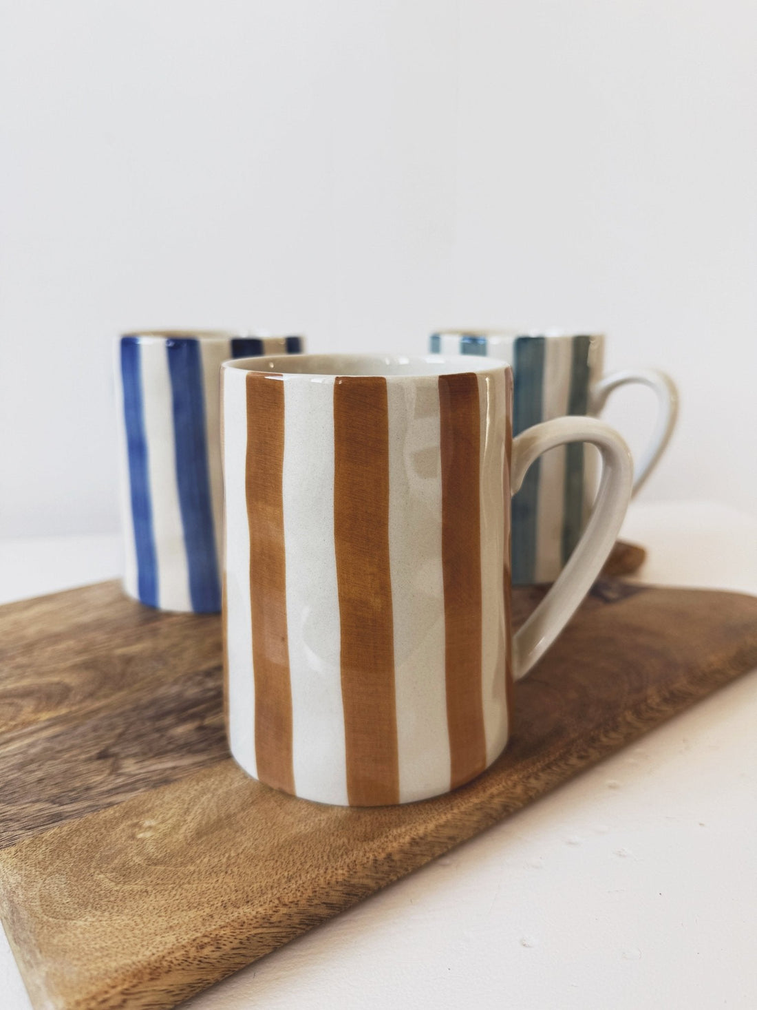 Striped Stoneware Mug
