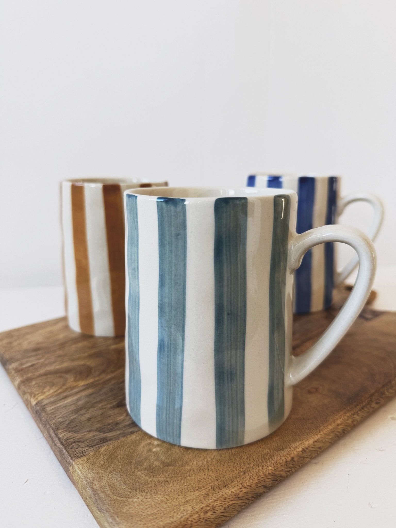 Striped Stoneware Mug