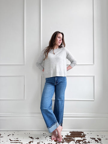 Thin Knit Crewneck Sweater