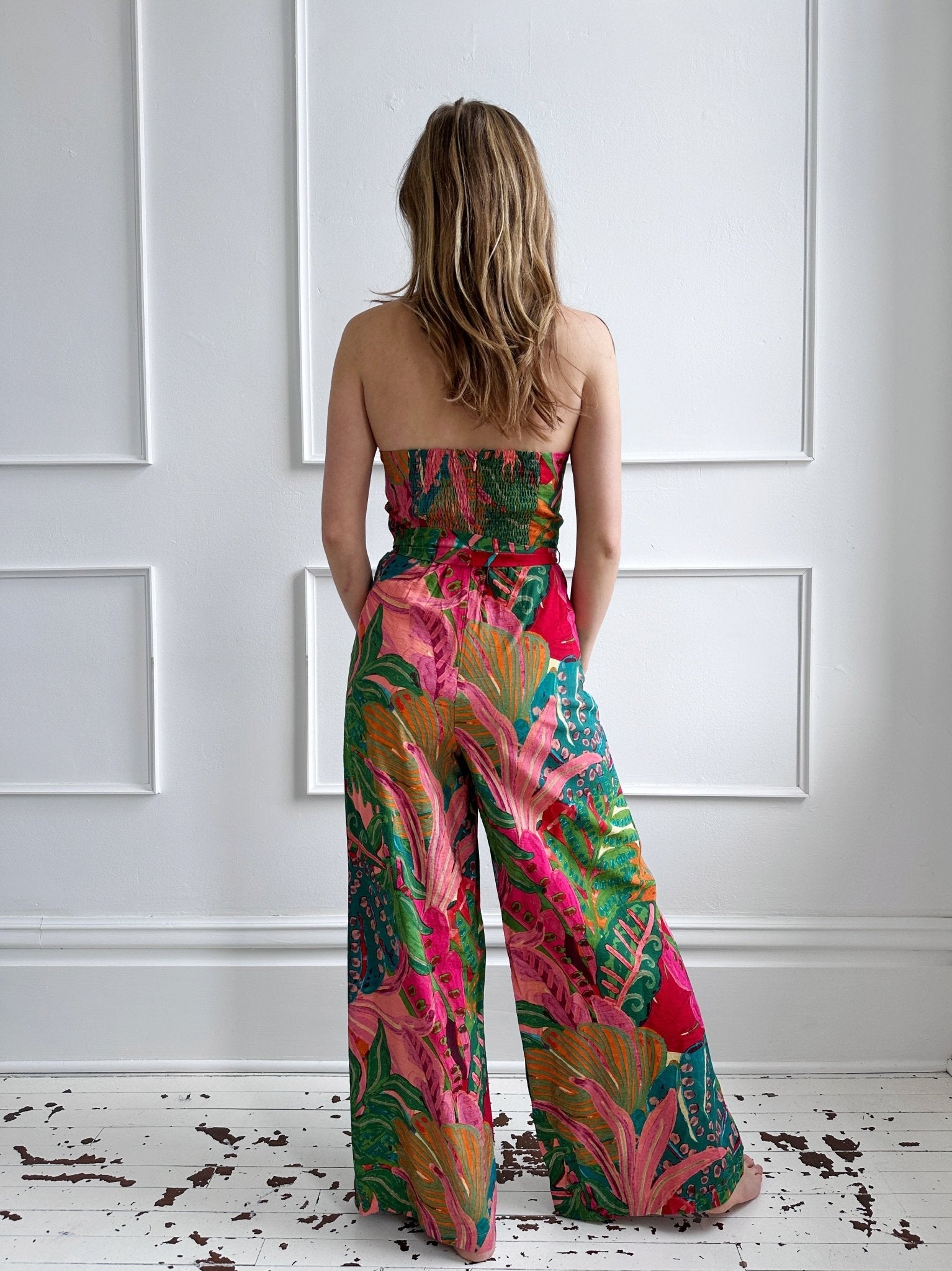 Tie Waist Halter Jumpsuit