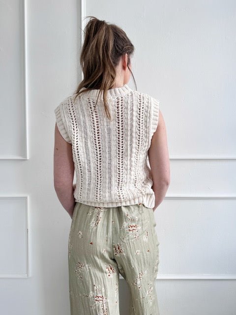 Vintage Floral Pull-On Pants