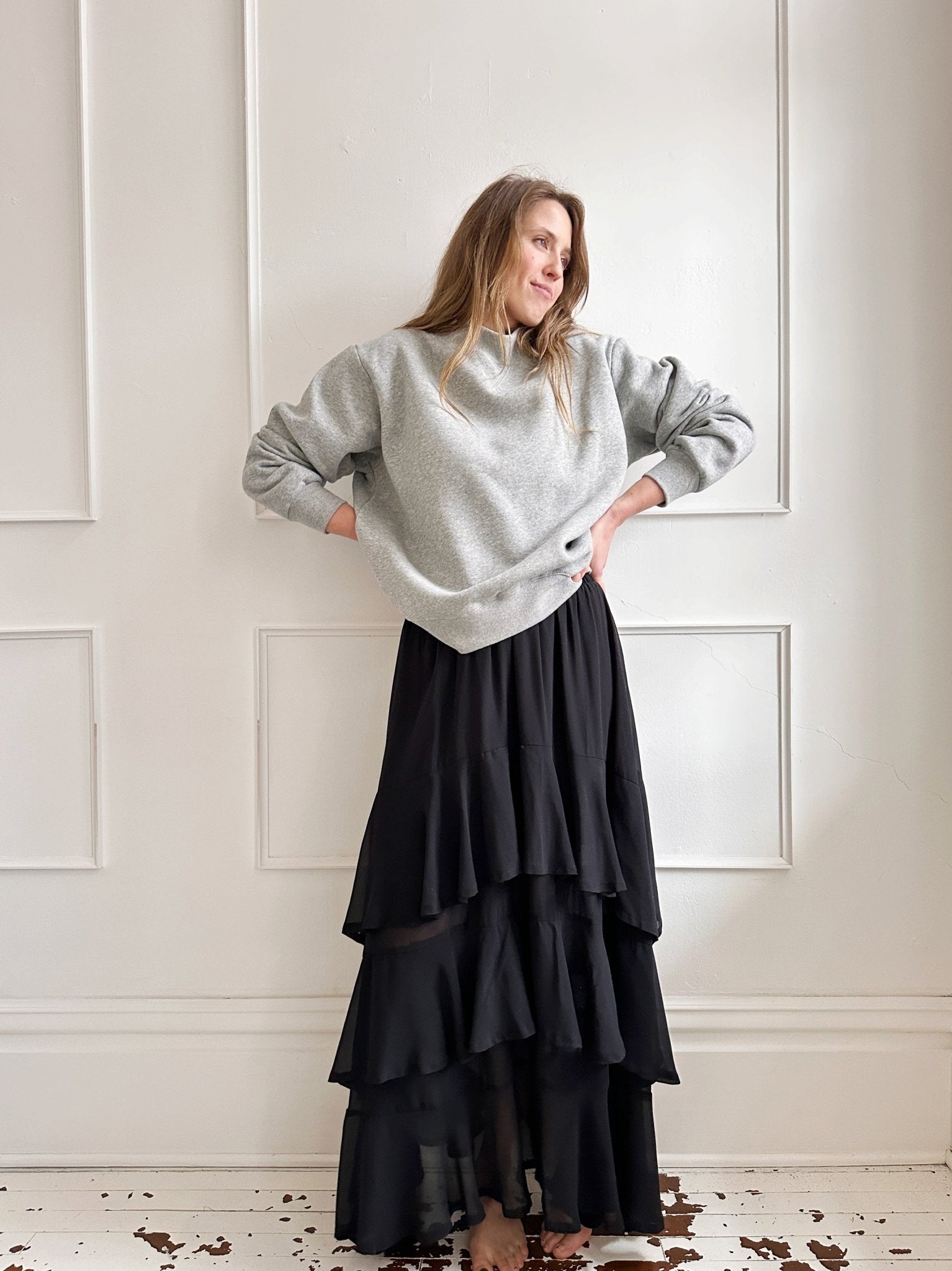 Wide Neck Fleece Sweatshirt - FINAL SALE