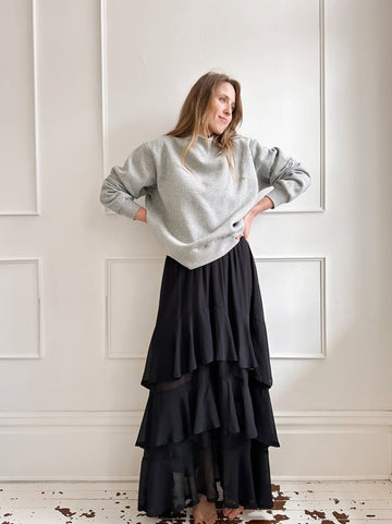 Wide Neck Fleece Sweatshirt - FINAL SALE